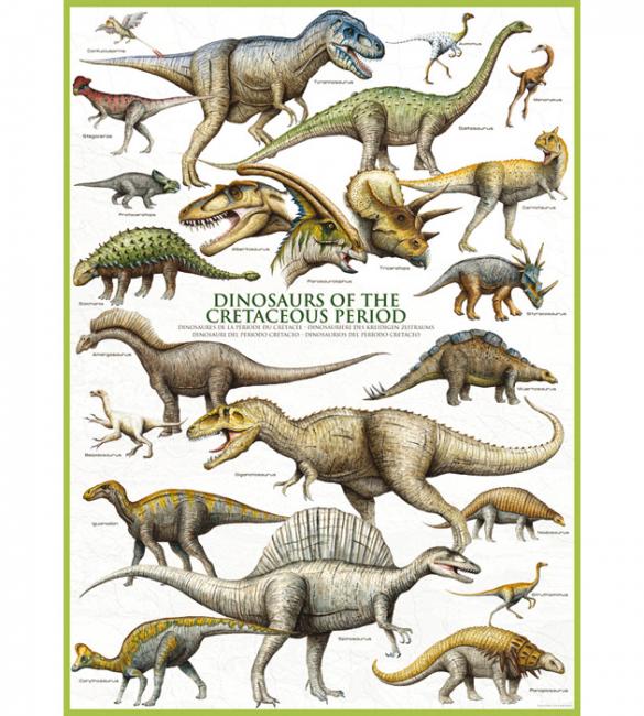 Пазлы Динозавры Мелового периода 1000