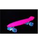 Скейтборд AWAII SK8 Vintage 22.5' со светящимися колесами, розовый, до 100кг